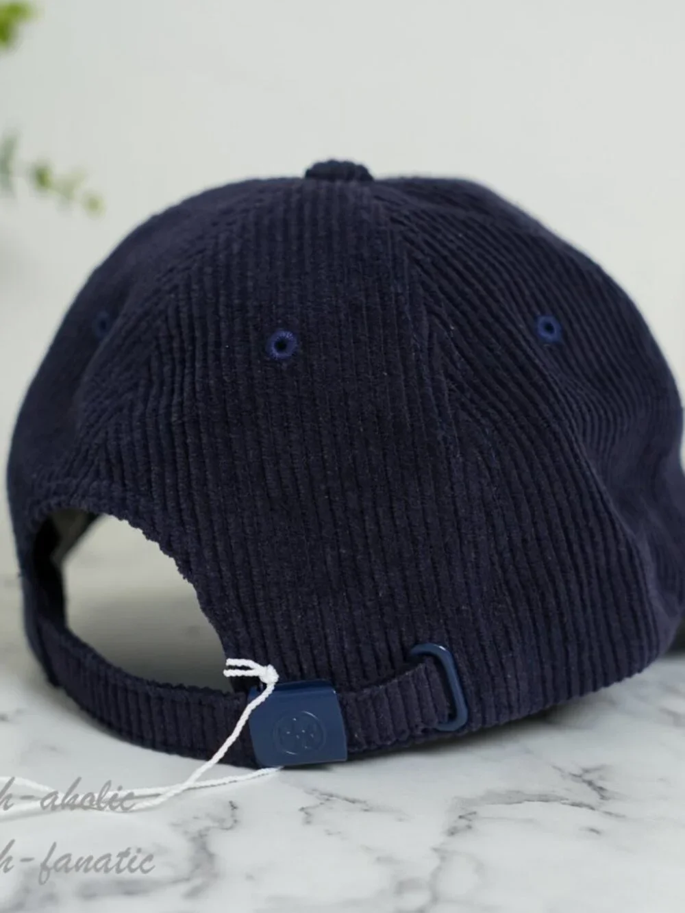 Tory Burch Corduroy Logo Cap Hat in Tory Navy Blue NWT